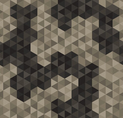 Canvas Print - Vector trendy low poly seamless pattern. Camouflage polygonal background