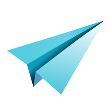 Origami Paper Plane Vector Illustration, Paper Rocket , Aerogami , Paper Flyer , Paper Airplane Or Aero Plane Vector Image