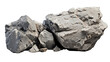 Heavy realistic rock stone isolated on  white background png cutout