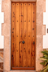 Wall Mural - old wooden door in a wall