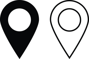Poster - map pin icon set. location icon vector. destination icon. map pointer icon