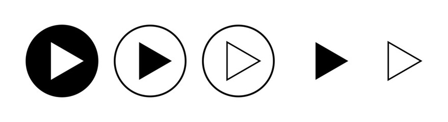 play Icons set. Play button vector icon. Video icon vector