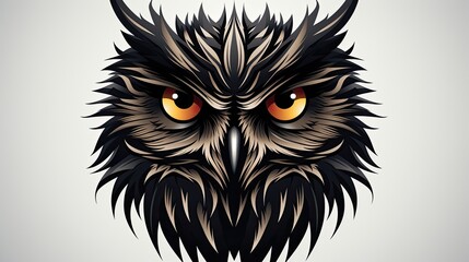 Wall Mural - head of owl