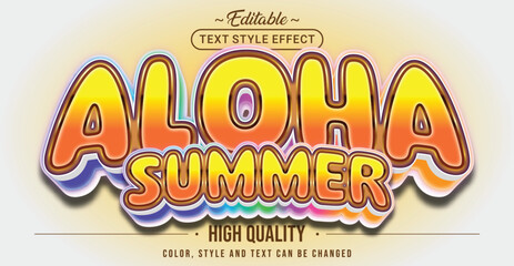 Poster - Editable text style effect - Aloha Summer text style theme.