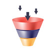 Marketing funnel infographic. vector illustration