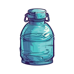 Poster - Transparent plastic bottle with water