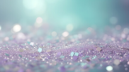  purple bokeh background with bokeh glitter created with Generative AI