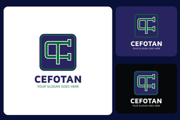 C F Letter Logo Design Template