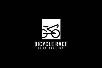 Wall Mural - Bicycle race logo vector icon illustration