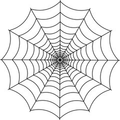 black white spiderweb icon vector
