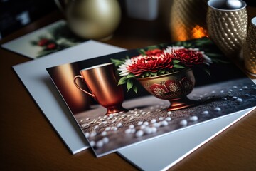 Poster - holiday cards. AI generation