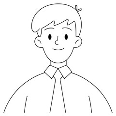 Sticker - Businessman Avatar Illustration