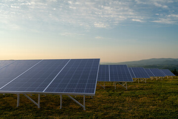 Wall Mural - photovoltaic panels in mountainous areas