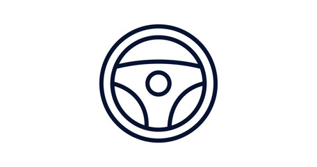 Canvas Print - steering wheel icon. Thin line steering wheel icon from strategy collection. Outline vector isolated on white background. Editable steering wheel symbol can be used web and mobile