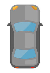 Sticker - car (view from above) icon illustration / png