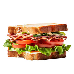 sandwich with ham and vegetables created with Generative AI