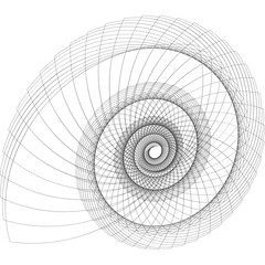 Fototapete - black and white spiral