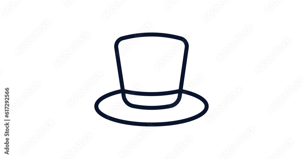 tall hat icon. Thin line tall hat icon from people collection. Outline ...