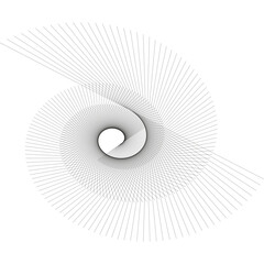 Poster - black and white spiral