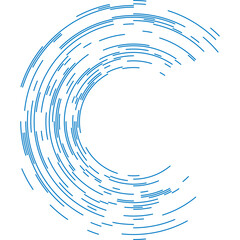 Fototapete - abstract blue spiral