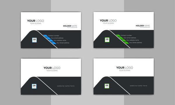 Creative unique, Professional, Luxury, Modern and simple corporate business visiting card design template  ideas for personal identity stock illustration