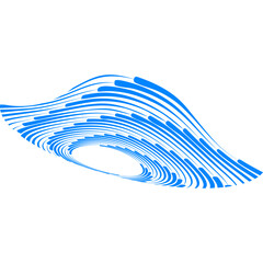 Fototapete - Abstract blue wave