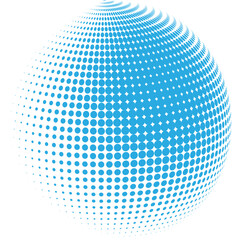 Aufkleber - abstract blue sphere