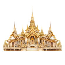 Thai Temple Isolated On White