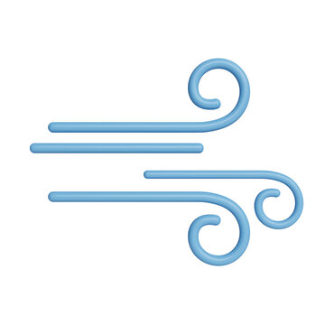 3d weather wind. icon isolated on gray background. 3d rendering illustration. Clipping path.