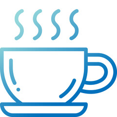 Wall Mural - coffee cup gradient line icon