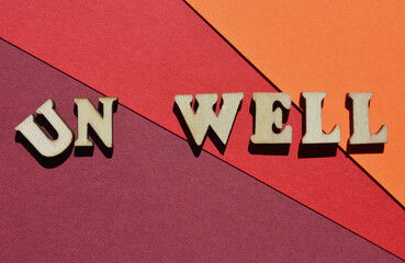 Wall Mural - Well, Unwell, words with opposite meanings