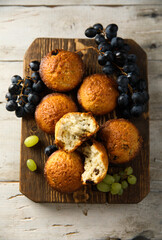 Canvas Print - Homemade muffins with raisins