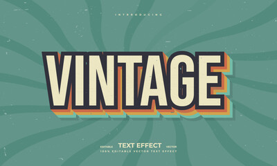 vintage retro grunge texture style editable colorful rainbow vector text effect alphabet font typography