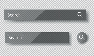 Fototapete - Search Bar for ui, design and web site. Search Address and navigation bar icon. Collection of search form templates for websites