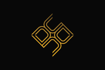 Fototapete - D C monogram letter initial, simple but elegant design, memorable and attractive.