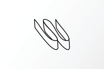 Fototapete - Paper logo with letter W. This logo was created using letter W and paper icon elements in a simple and elegant style. This logo is easy to remember and can be applied in various media.