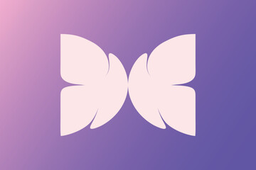 Fototapete - Butterfly logo with letter D. This logo was created using letter D elements and butterfly icon in a simple and elegant style. This logo is easy to remember and can be applied in various media.