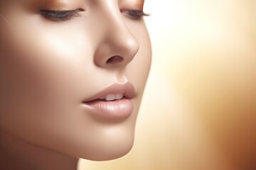 luxury smooth female face skin skin care concept generative ai