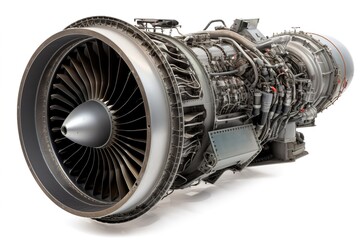 Poster - jetengine isolated on white background. Generated by AI