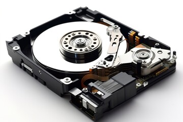 Poster - data storage isolated on white background. Generated by AI.