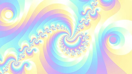 Aufkleber - 4k footage. Abstract futuristic fractal shapes. Endless spiral. Fractal background