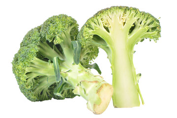 Wall Mural - Fresh broccoli isolated on white
