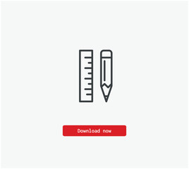 Poster - Measure vector icon. Symbol in Line Art Style for Design, Presentation, Website or Mobile Apps Elements, Logo. Pixel vector graphics - Vector