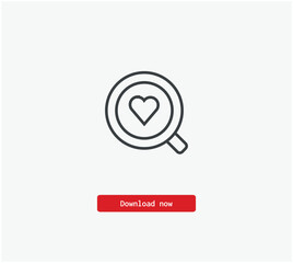 Poster - Search vector icon. Symbol in Line Art Style for Design, Presentation, Website or Mobile Apps Elements, Logo. Pixel vector graphics - Vector
