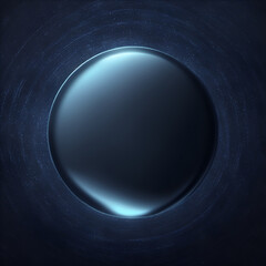 Wall Mural - Dark Blue and Black Circle Background - Generative AI