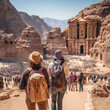 © DALU11 - Tourists in Jordan. Generative AI.