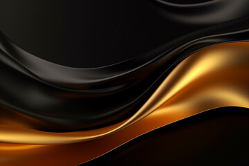 Wall Mural - Abstract background with gold wave. Generative AI