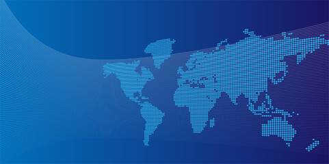 HUD Curve line and world map futuristic background vector for technology and finance concept and education for future
