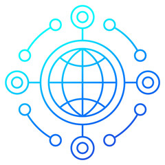 Wall Mural - network api line design icon