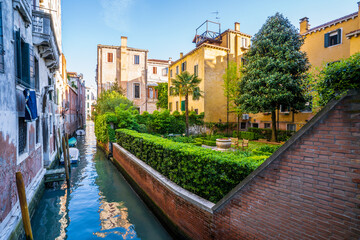 Wall Mural - Canals side view in Venice